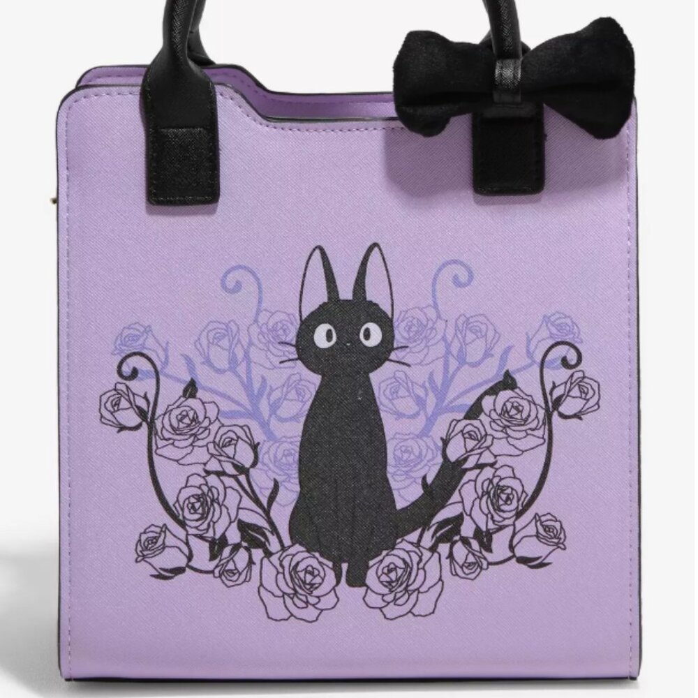 Studio Ghibli - Kiki’s Delivery Service Jiji Purple Floral Mini Satchel Bag